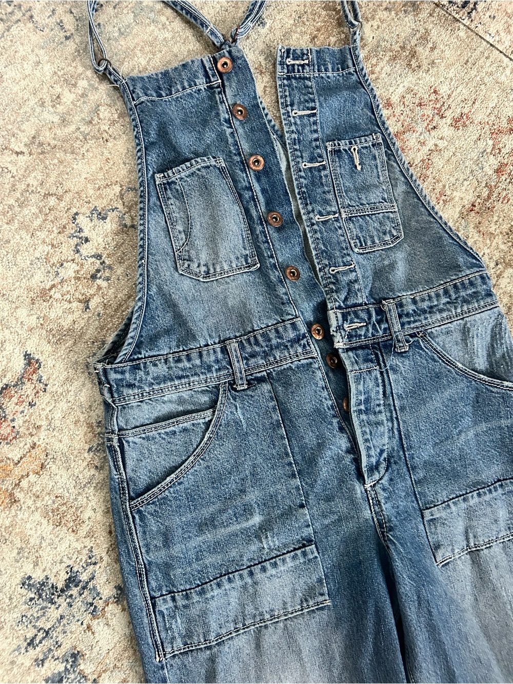 Forever 21 Women's Denim Overalls in Blue